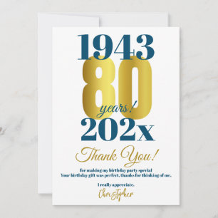 80e anniversaire Merci de fête