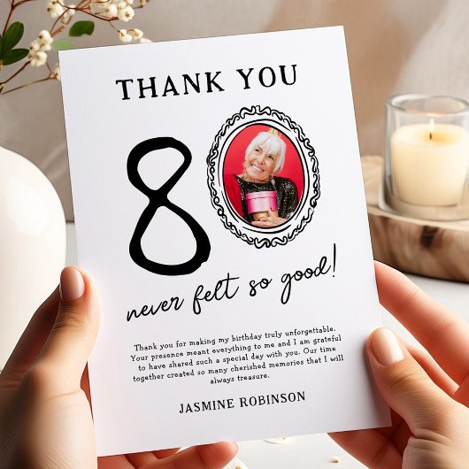 80e anniversaire Merci photo