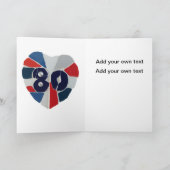 80e anniversaire Mosaic Art Cust. Carte de voeux (Intérieur)