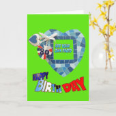 80e anniversaire Mosaic Art Cust. Carte de voeux (Fleur jaune)