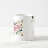 80e Anniversaire Mug pour grand-mère - Floral Nom (Centre)