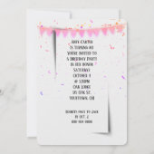 80e anniversaire Neon Connexion Black Invitation (Dos)