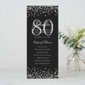 80e Anniversaire Programme Argent Confetti Noir (Debout devant)