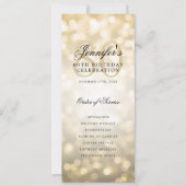 80e Anniversaire Programme Gold Bokeh avec Merci (Devant)