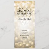 80e Anniversaire Programme Lights Gold Menu (Devant)