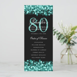 80e Anniversaire Programme Turquoise Menu+Merci