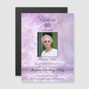 80e anniversaire surprise Invitations magnétiques