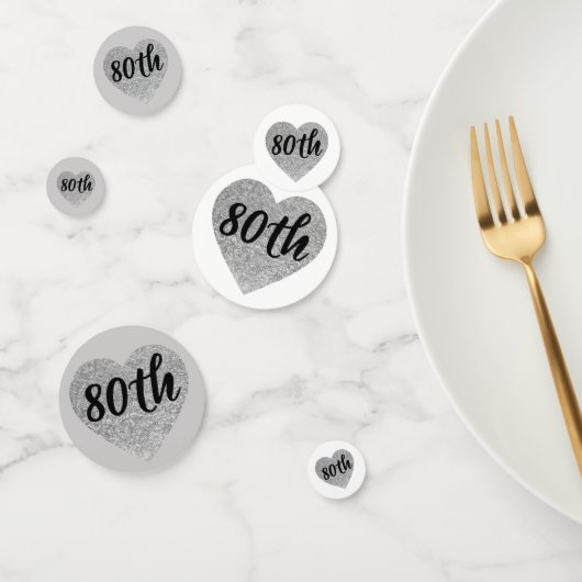 80e anniversaire table confetti (Groupe)