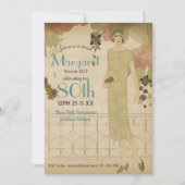 80e anniversaire Vintage années 1930 Invitation No (Devant)