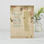 80e anniversaire Vintage années 1930 Invitation No (Debout devant)