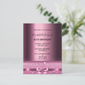 80e anniversaire violet bordeaux invitation (Debout devant)