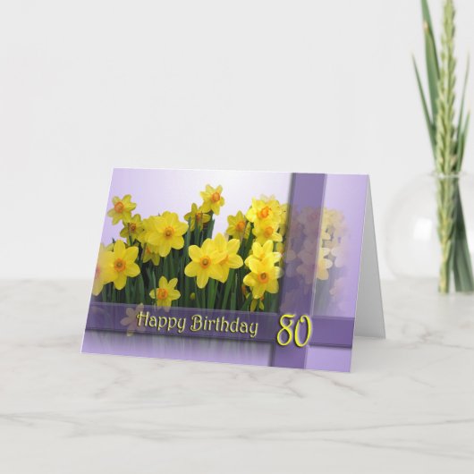 80e anniversaire Voeux Anniversaire Carte (Devant)