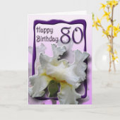 80e anniversaire Voeux Anniversaire Carte (Fleur jaune)