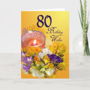 80e anniversaire Voeux Anniversaire Carte