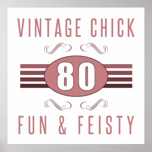 80e Birthday Chick Poster