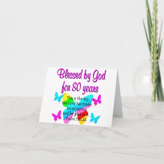 80E BIRTHDAY PRAYER KAART (Voorkant)