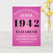 80e Birthday Standards, geboren in 1942 Voeg Jouw Kaart (Gele Bloem)