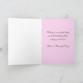 80e carte d'anniversaire gâteau en rose (Intérieur)