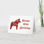 80e carte du jour du jour<br><div class="desc">Joyeuse Birthday Card de Julia Morrill based on a wooden horse that she designed,  carved and painted</div>