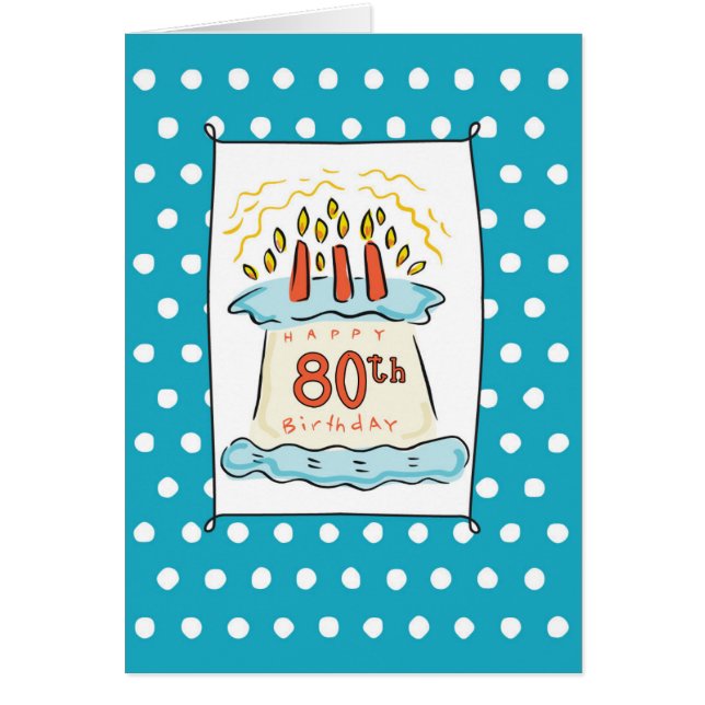 80e gâteau d'anniversaire (Devant)