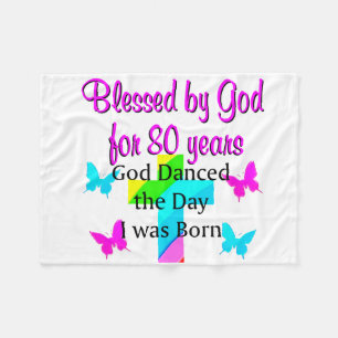 80E GOD DIE LIEFHEEFT FLEECE DEKEN