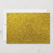 80e Gold Glitter Birthday Invitations Kaart (Achterkant)