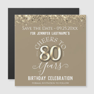 80e gouddag Sparen de Datum Magnet