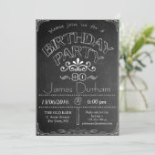 80e Invitation de fête d'anniversaire de Chalkboar (Debout devant)