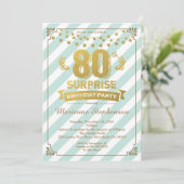 80e invitation surprise d'anniversaire pour femme (Debout devant)