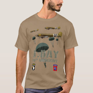 80e Jubileum geallieerde landingsdag WWII T-shirt