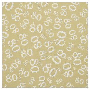 80e kool - nummer Patroon Gold en White 80 Stof