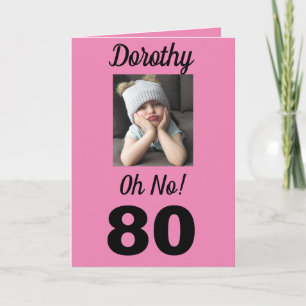 80e Oh Nee! Verjaardag Funny Grumpy Girl Kaart