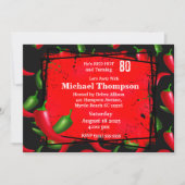 80e Poivre rouge Invitations d'anniversaire pour h (Devant)
