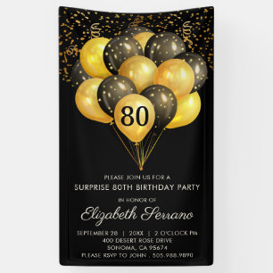 80e surrogaatbruine gouden banner