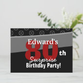 80e surrogaatdag zwart, horizontaal wit kaart (Staand voorkant)