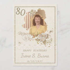 80e uitnodiging van de Birthday Party