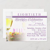 80e uitnodiging van de Birthday Party (Voorkant / Achterkant)