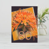 80e uitnodiging van de Birthday Party (Staand voorkant)