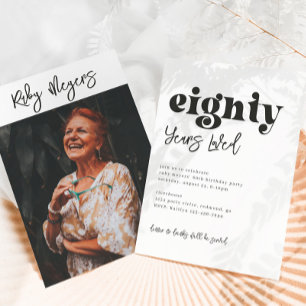 80e uitnodiging van de verjaardag Foto 80e verja