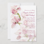 80e uitnodiging van de verjaardag | Foto | Roze or (Achterkant)