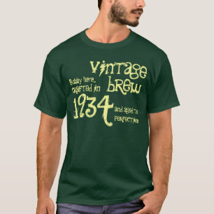 80e verjaardag 1934 of een jaar groene crème t-shirt