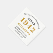 80e verjaardag 1942 Fully Editable Gold White Servet (Hoek)