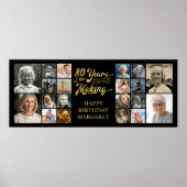 80e verjaardag 20 foto's 80 jaar in de maak poster (Voorkant)