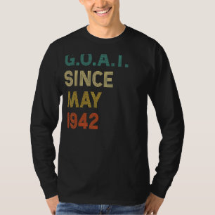 80e verjaardag 80 jaar oude geit sinds mei 1942 t-shirt