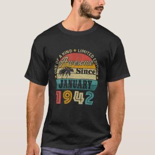 80e verjaardag 80 jaar oude retroflector Geweldige T-shirt