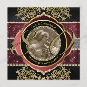 80e verjaardag Achtste gouden Pareltjes Foto Lijst Kaart