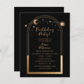 80e verjaardag Achttigjarige zwarte goudprijs Kaart (Voorkant / Achterkant)