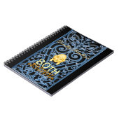 80e verjaardag Art Deco Custom Guest B Notitieboek (Linkerzijde)