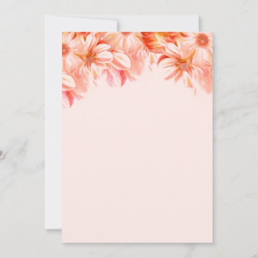 80e verjaardag Blush Pink Gold Floral Party Kaart (Achterkant)