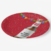 80e verjaardag Bord bietenflespapier (Gekanteld)